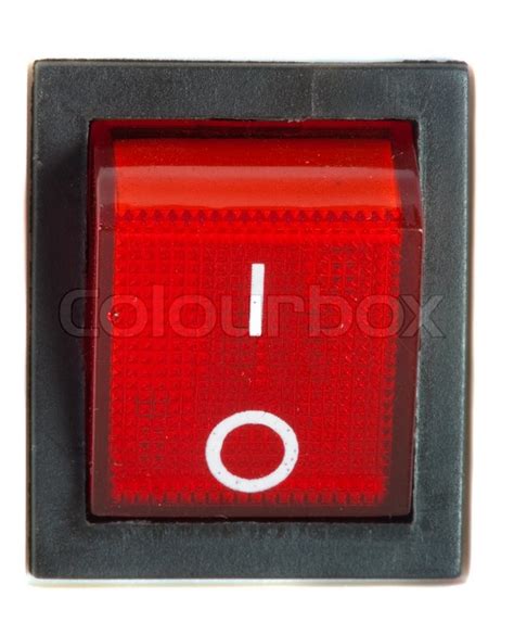 red power   switch stock photo colourbox