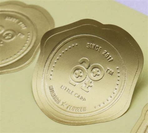 custom  embossed gold stickerslabels embossing seal etsy