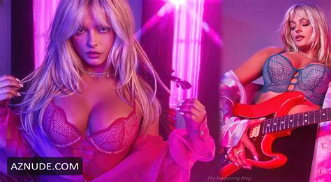 Bebe Rexha Sexy Shows Off Cleavage Posing In Lingerie In A Photoshoot