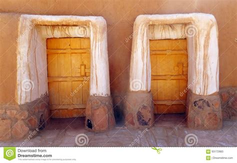 doors  homes   town  al qassim kingdom  saudi arabia stock