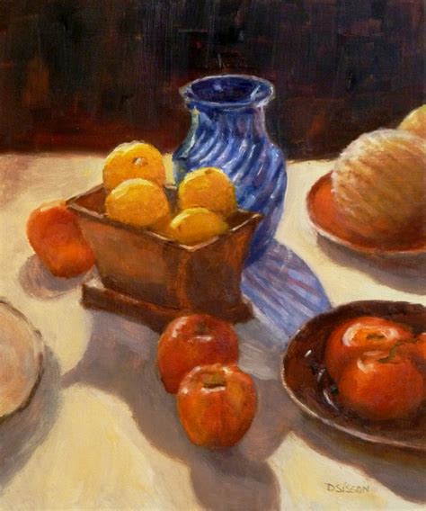 daily painting projects sunlit fruit  life oil painting