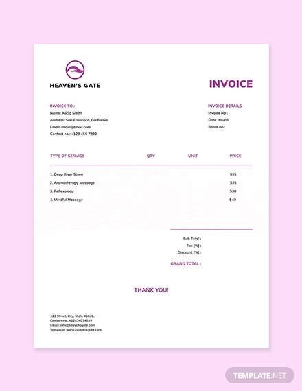sample printable invoices  ms word