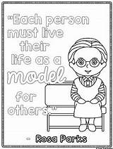 Rosa Coloring Parks Pages Printables Template Luther Jr Martin King sketch template