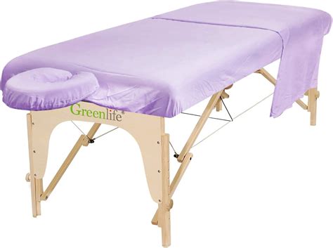 greenlife poly cotton pc massage table sheet setlavender amazonca