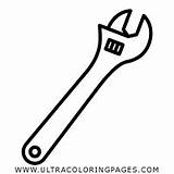 Llave Inglesa Chave Colorir Wrench Template Ferramentas Caixa Ultracoloringpages sketch template
