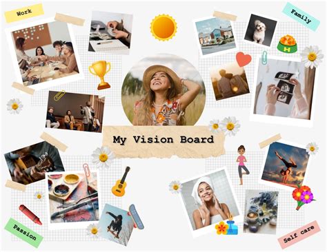 simple   vision board venngage