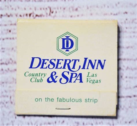 vintage desert inn spa matchbook white blue las vegas casino