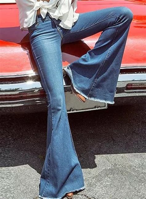 Fashion Slim Fit Bell Bottoms Jeans Denim Pants