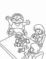 Coloring Playing Cards Pages Card Beat Grandmother Grandchildren Her Color Deck Sympathy Tarot Kids Colouring Printable Getcolorings Getdrawings Colorings sketch template