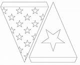 July Bunting Fourth Print Color sketch template