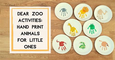 dear zoo activities hand print animals    mums