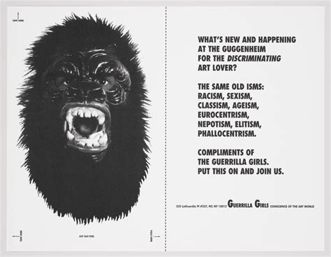 Guerrilla Girls What S New And Happening At The Guggenheim For The