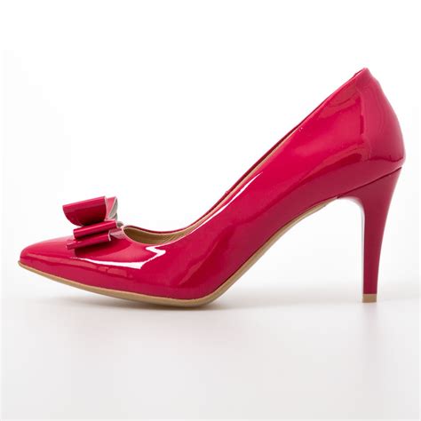 Pink Heels With Bow Chalany Shoes