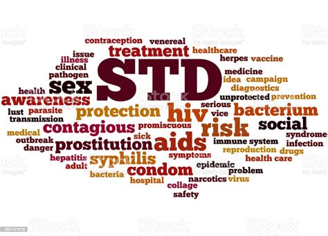 Sexually Transmitted Disease Word Cloud Concept 7 Stock Illustration