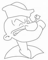 Popeye Coloring Pages Sailor Drawings Color Printable Gambar Sketsa Kartun Library Clipart Keren Man Popular Comments sketch template