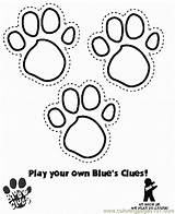 Coloring Paw Print Bear Pages Clues Blues Patrol Printable Dog Template Pawprint Feet Choose Board Kids sketch template