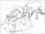 Matador Coloring Pages Bull Drawing Sketches Detailed Ferdinand Kids Draw Drawings Choose Board sketch template