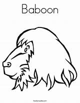 Baboon Coloring Pages Outline Head Tattoo Pro Cute Noodle Getcolorings Built California Usa Twistynoodle Tattooimages Biz Color Twisty Animal 02kb sketch template