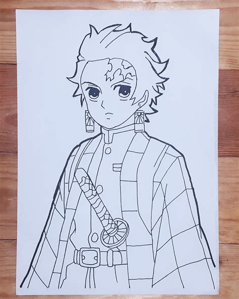 tanjiro kamado outline