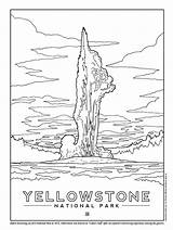 Yellowstone National Park Coloring Pages Book Getcolorings Getdrawings Color Printable sketch template