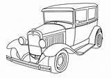 Coloring Pages Car Old Kids sketch template