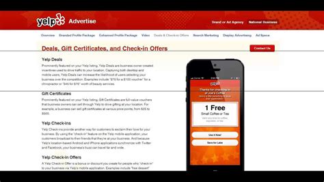 yelp advertising  yelp checkin offers  grow sales youtube