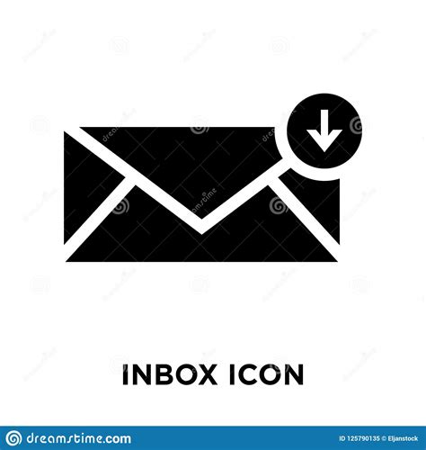 inbox icon vector isolated  white background logo concept  stock vector illustration