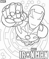 Coloring Marvel Avengers Man Iron Pages Printable sketch template