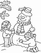 Bonhomme Neige Colorier Maternelle Paysage Snowman Luge Snowmen Dhiver Dessins Chaud Facile Janvier Pinnwand sketch template