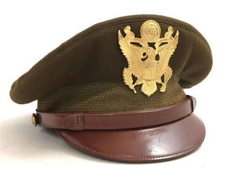 original ww  army officers service cap  superior uniform cap