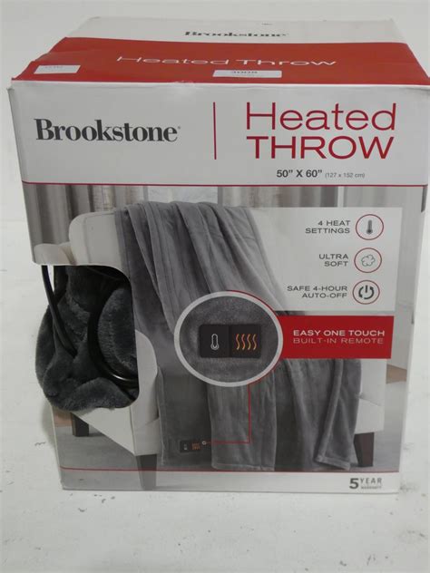 brookstone heated throw cmxcm    lot  subject  vat