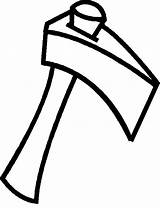 Coloring Hatchet Axe Pages Colouring Template Split Wood Clipart sketch template