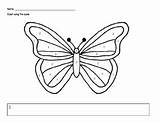 Butterfly Color Number Numbers Worksheets Kindergarten Subject sketch template