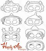 Oz Wizard Masks Printable Coloring Mask Witch Scarecrow Dorothy Lion Etsy Costume Sold Printables sketch template