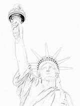 Liberty Statue Coloring Pages Drawing Kids Printable Pencil Outline Sketch Sheet Torch Color Clipart Print Template Cliparts Getdrawings Directed Library sketch template