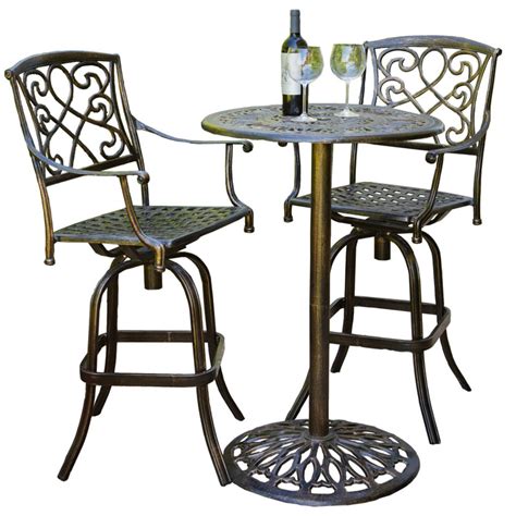 piece bar height patio bistro sets   outdoors