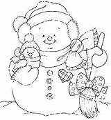 Coloring Pages Christmas Snowman Stamps Whimsy Colouring Sheets Printable Colors Books Quilt Tegninger Neve Boneco Digi Embroidery Designs Noel Kids sketch template