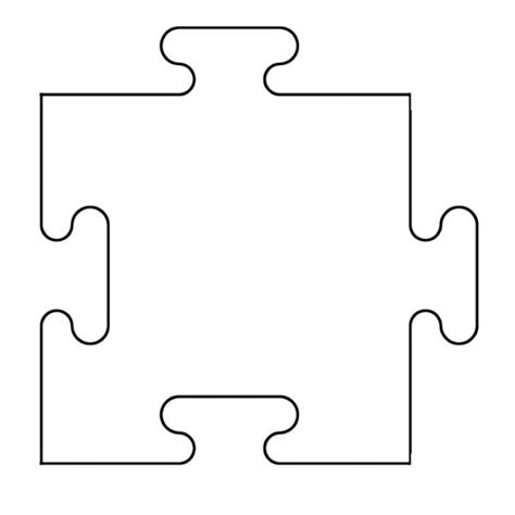 printable puzzle piece template clipart