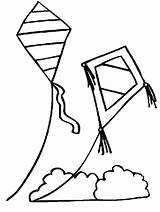 Kite Coloring Kites Pipas Clipartmag Nuvens Tudodesenhos sketch template