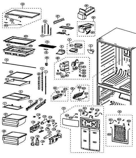 refrigerator parts samsung refrigerator parts diagram rfhars