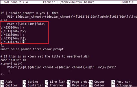 personnaliser la console linux tutoriel sur le fichier bashrc