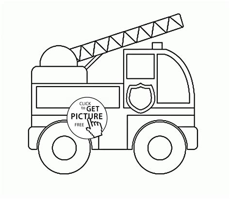 toy fire truck coloring page  preschoolers transportation coloring