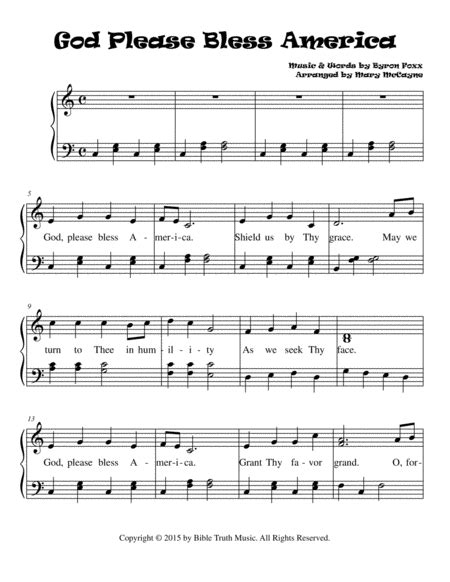 god bless america  easy piano   sheet musicsheetsorg