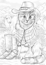 Cowboy Favoreads Coloring sketch template
