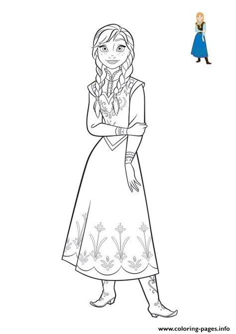 frozen anna coloring book  coloring page printable