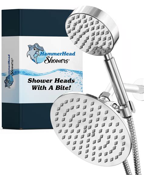 Buy All Metal Dual Shower Head Combo – Chrome 8 Inch Rainfall High