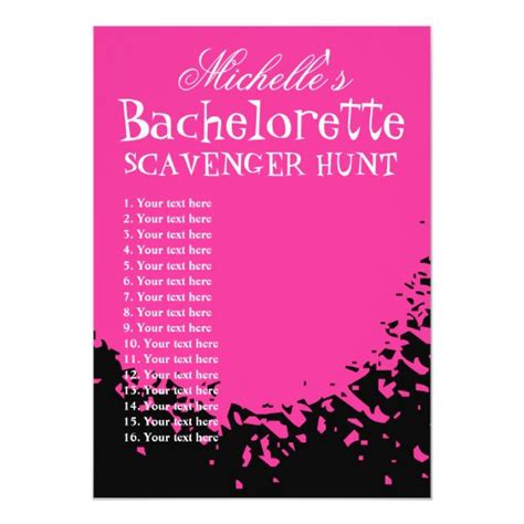 bachelorette party scavenger hunt template list zazzle ca