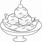 Split Sundae Napkin sketch template