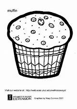 Muffin Coloring Muffins Pages Edupics Colouring Printable Popular Large sketch template
