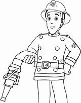 Pompiere Fireman sketch template